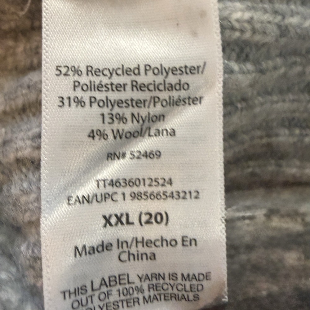Womens XXL 20 Basic Gray Crewneck Sweater Lightweight Versatile Layer Classic - Picture 6 of 7
